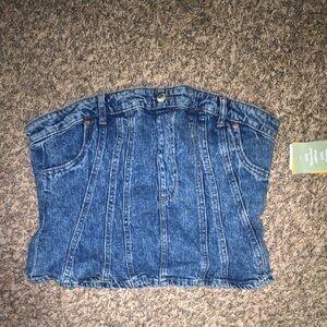 H&M Denim Corset Top